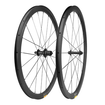 Ultra Light 38mm Carbon Wheels Road Bike Clincher Carbon Bicycle Wheelset 700C $339.15