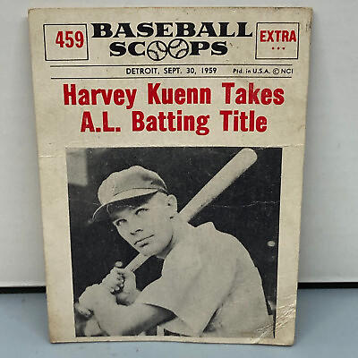 #ad Harvey Kuenn Takes A. L. Batting Title #459 1961 Scoops MP Baseball Card $3.28