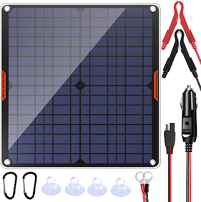 #ad #ad Solar Panel Car Battery Charger Portable Waterproof Power Trickle Battery Charge $108.80
