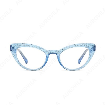 #ad Premium Made to Order Cat Eye Eye Personalized Blue Nearsighted Glasses U $26.99