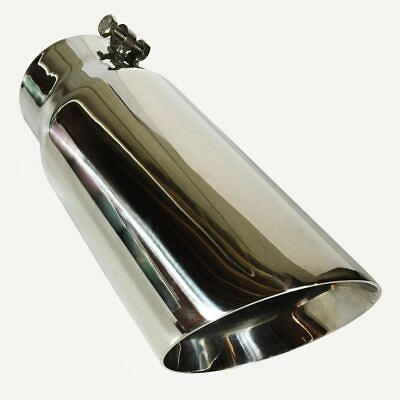 #ad Diesel Exhaust Tip 5.00quot; Dia X 12.00quot; Long 4.00quot; Inlet Bolt On Double Wall Slant $67.00