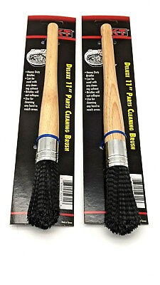#ad 2 New KT Deluxe 11quot; Parts Cleaning Brushes with Wood Handles Free Shipping $12.99