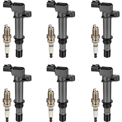 #ad 6pcs Pack Ignition Coilsspark plugs UF270 for 2002 2008 Jeep Liberty 3.7L V6 $59.39