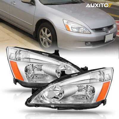 #ad New Headlight Replacement for 2003 2007 Honda Accord Left Driver Right Passenger $85.99