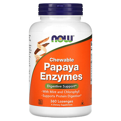 #ad #ad Now Foods Papaya Enzymes Chewable 360 Lozenges GMP Quality Assured Kosher $18.39