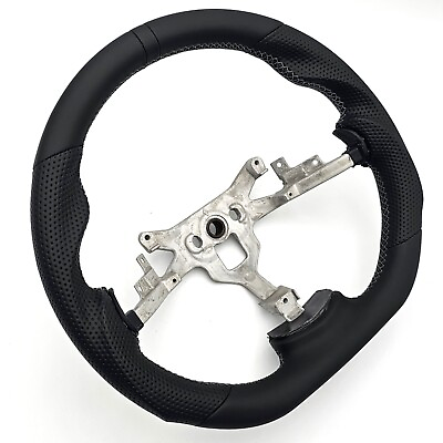#ad REVESOL Black Super Flat Steering Wheel Black RING for 2006 2013 Corvette C6 Z06 $259.00