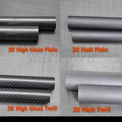 #ad Carbon Fiber Tube From 5mm up to 20mm Roll wrapped Glossy 3K woven finish $86.99