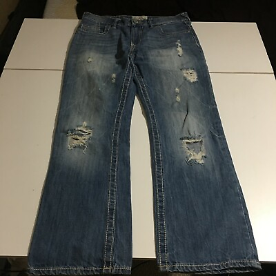 Aeropostale Driggs Slim Bootcut Mens Jeans Size 31x30 Distressed $12.96