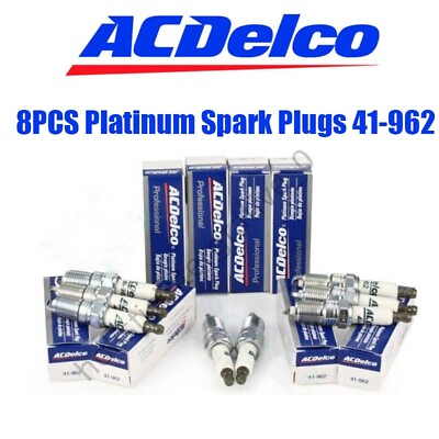 #ad 8Pcs 41 962 Platinum Spark Plugs For ACDelco GMC Sierra Chevy Silverado 19299585 $24.99