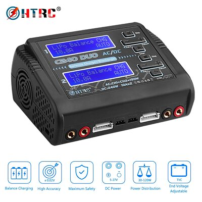 #ad HTRC C240 Lipo Battery Charger RC AC 150W DC240W 10A Dual Channel DC Discharger $89.99