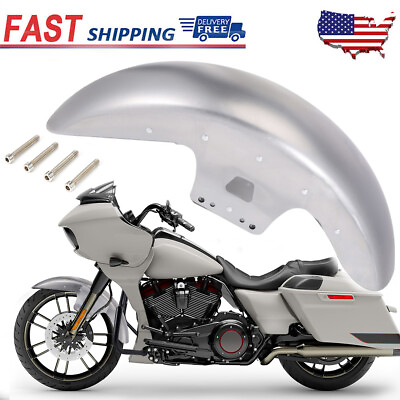 #ad 19quot; Unpainted Front Wheel Fender For Harley Touring Road Glide Custom Baggers US $142.50