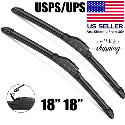 #ad 18quot;18quot; Premium Quality All Season Beam Windshield Front Wiper Blades Set of 2 $7.98