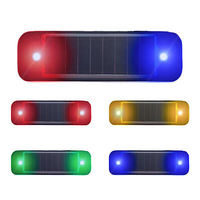 #ad 2Pcs Solar Car Flashing Lights Warning Strobe Lamp Car Alarm LED Strobe Lights $8.80