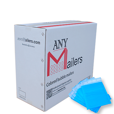 #ad AirnDefense Any Size Blue Poly Bubble Mailers Plastic Shipping Padded Envelopes $115.01