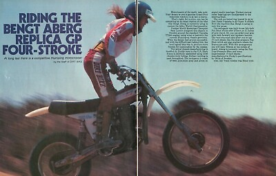 1977 Bengt Aberg Replica GP 4 Stroke 4 Page Vintage Motorcycle Test Article $15.40