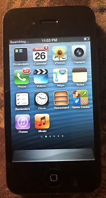 #ad Apple iPhone 4s Black ATT A1387 16GB GSM CDMA Very Good IOS 6.1.3 $54.88