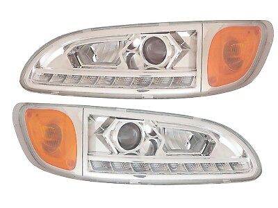 #ad For 00 15 330 335 386 387 LED Head Lamp Chrome Pair Left and Right Side $535.99