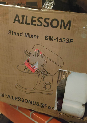 #ad AILESSOM 3 IN 1 Electric Stand Mixer SM 1533P 10 Speed 6.5QT Bowl Red 660W $104.99