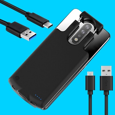 #ad Large Power 6800mAh Back Pack Power Station 2x Cable for LG G8X ThinQ LM G850 US $56.73