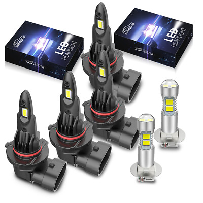 #ad 6500K LED Headlight Hi Lo Beam Fog Light Bulbs Kit For GMC K1500 1990 1997 1998 $69.99