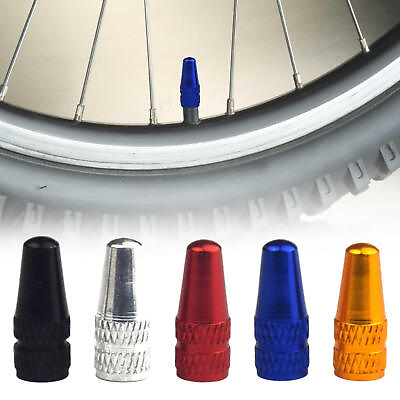 #ad 4Pcs Aluminum Alloy French Wheel Tire Valve Stem Caps Dust Cover For Bike $7.99