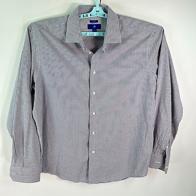 #ad Egara Mens Check Cotton Non Iron Slim Fit Mulitcolor Button Up Shirt Size XXL $16.99