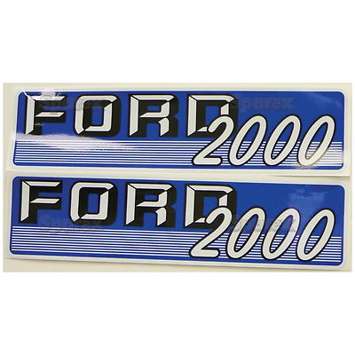 #ad New Ford 2000 Gas Hood Decal Set White Letters $75.93