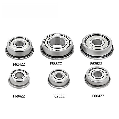 #ad Flanged Miniature Deep Groove Model ZZ Metal Shielded Bearing Steel All Sizes $2.25