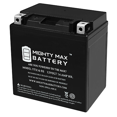 #ad Mighty Max YTX16 BS 12V 14Ah Battery Replaces High Performance AGM Motorcycle $44.99
