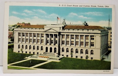#ad US Court House and Customs House Toledo Ohio Postcard A2 $3.20