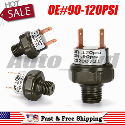 #ad 1x 12V 24V 90 120PSI Air Pressure Switch Tank Mount Thread 1 4quot; NPT For Air Horn $8.89