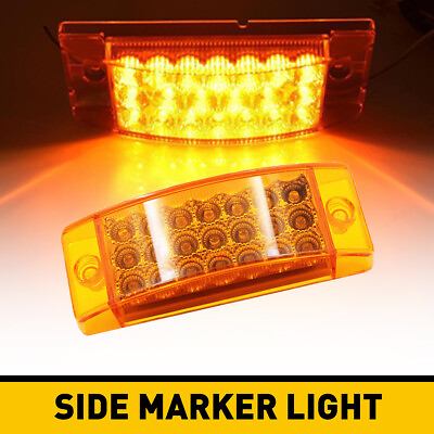 #ad 2x Amber 21LED Side Marker Lights RV Truck Trailer Clearance Light Waterproof US $14.99