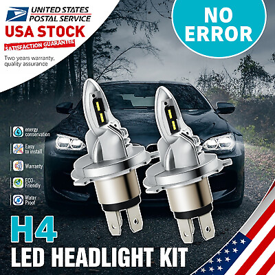 #ad 9003 H4 LED CANbus Headlight Bulbs Kit 50W 20000LM Hi Lo Beam Super Bright White $19.99