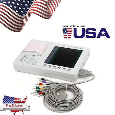 #ad High Precision 3 Channel EKG Machine LCD Display Color Screen Accurate Diagnosis $449.00