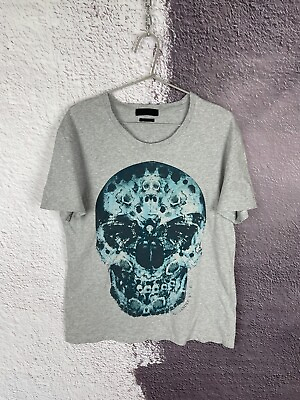 #ad Alexander McQueen made in Italy grey big skull tee shirt $85.00