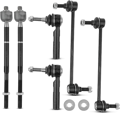#ad A Premium 6Pcs Suspension Kit Front Sway Bar Link Inner Outer Tie Rod End Com $82.99