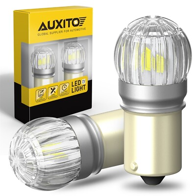 #ad AUXITO Backup Reverse DRL Turn Signal Light 1156 1195 2400LM Bright White Bulbs $13.99