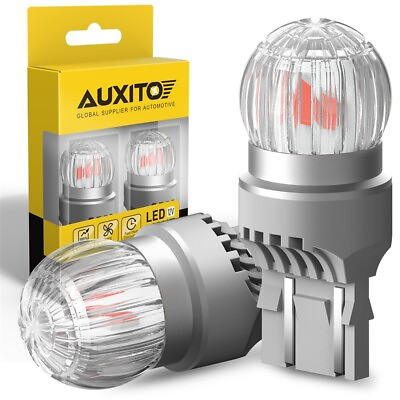 #ad AUXITO Brake Stop Light Lamp 7443 7444 LED Bright RED Tail Parking Bulb 3030SMD $14.99