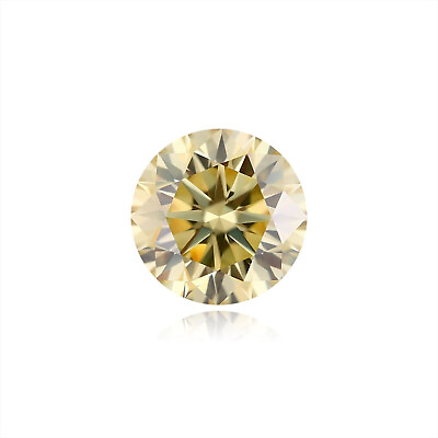 #ad Yellow Round Brilliant Diamond Cut Loose Moissanite Best For Ring 5.0 to 10.0 MM $10.07