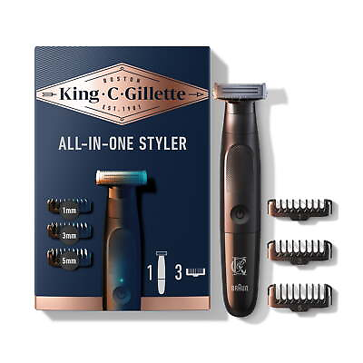 #ad Men#x27;s All In One Styler Cordless Electric Stubble Trimmer with 4D Blade $29.32