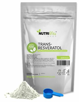 #ad NVS NEW 100% PURE Trans Resveratrol Anti Aging Powder KOSHER NONGMO ORGANIC USA $239.95