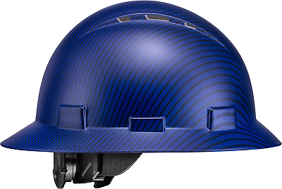 #ad Full Brim Vented Carbon Fiber Design OSHA Hard Hat with Matte Finish and 6 Point $67.42