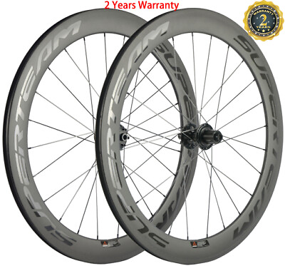 Superteam 60mm Disc Brake Carbon Wheels Road Bike Disc Brake Carbon Wheelset700C $400.00