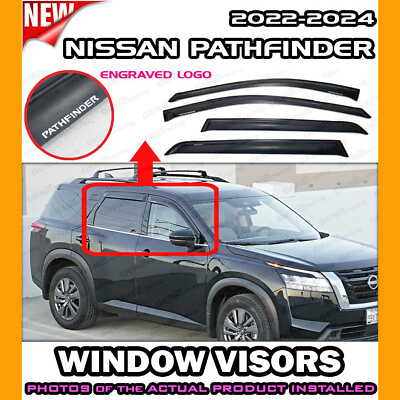 #ad WINDOW VISORS for Nissan 2022 → 2024 Pathfinder DEFLECTOR RAIN GUARD VENT SHADE $45.98