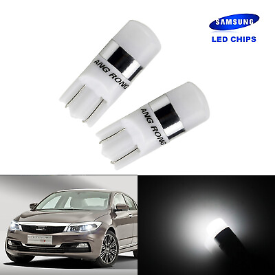 #ad 2x T10 501 194 168 W5W LED Sidelight License Plate Light Lamp Bulbs Xenon White $5.88