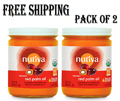 #ad Nutiva Organic Fair Trade Ecuadorian Red Palm Oil 15 Fl Oz Pack of 2 $20.49