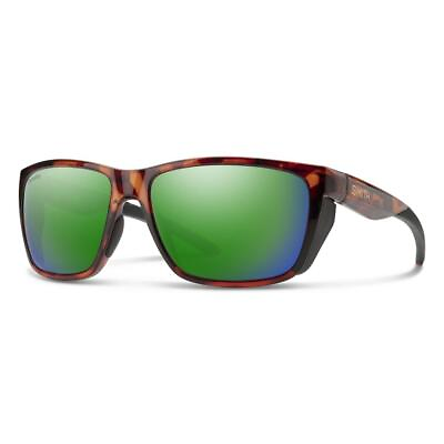 #ad NEW Smith Longfin Sunglasses Tortoise Chromapop Glass Polarized Green Mirror $170.62