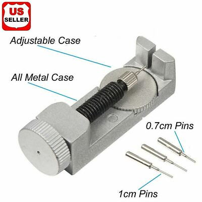 #ad Metal Adjustable Watch Band Strap Bracelet Link Pin Remover Repair Tool Kit Set2 $5.98