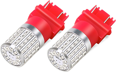 #ad PHINLION 3157 Red LED Light Bulbs Super Bright 72 SMD 3056 3156 3057 4057 4157 R $31.02