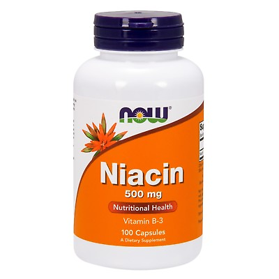#ad NOW Foods Niacin 500 mg 100 Capsules $7.99
